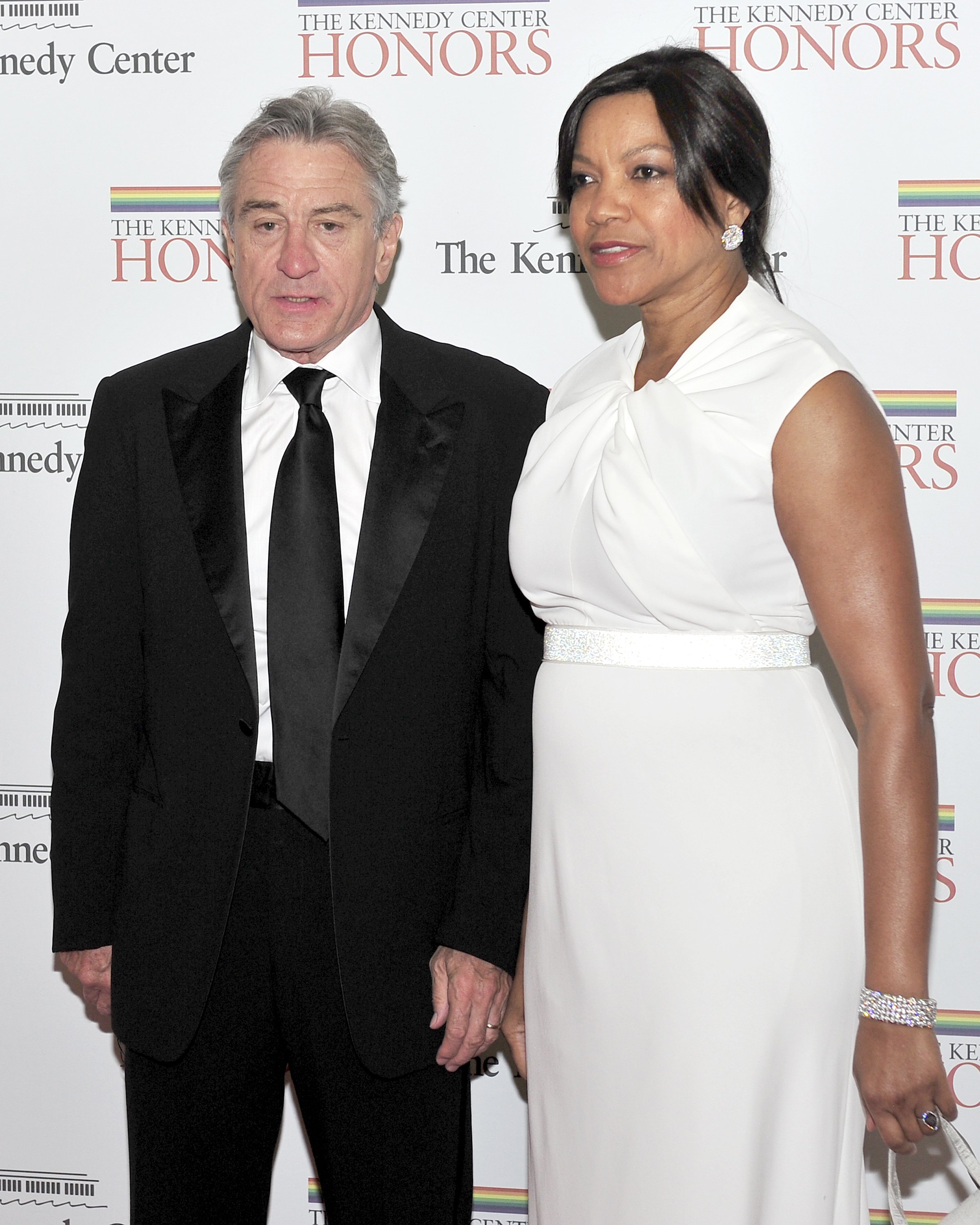 Robert De Niro and Grace Hightower arrive for the formal Artist's Dinner honoring the recipients of the 2011 Kennedy Center Honors at the U.S. Department of State on December 3, 2011 in Washington, DC | Source: Getty Images
