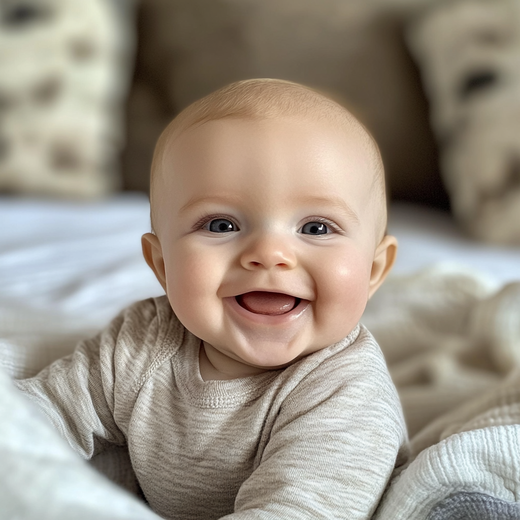 A smiling baby boy | Source: Midjourney