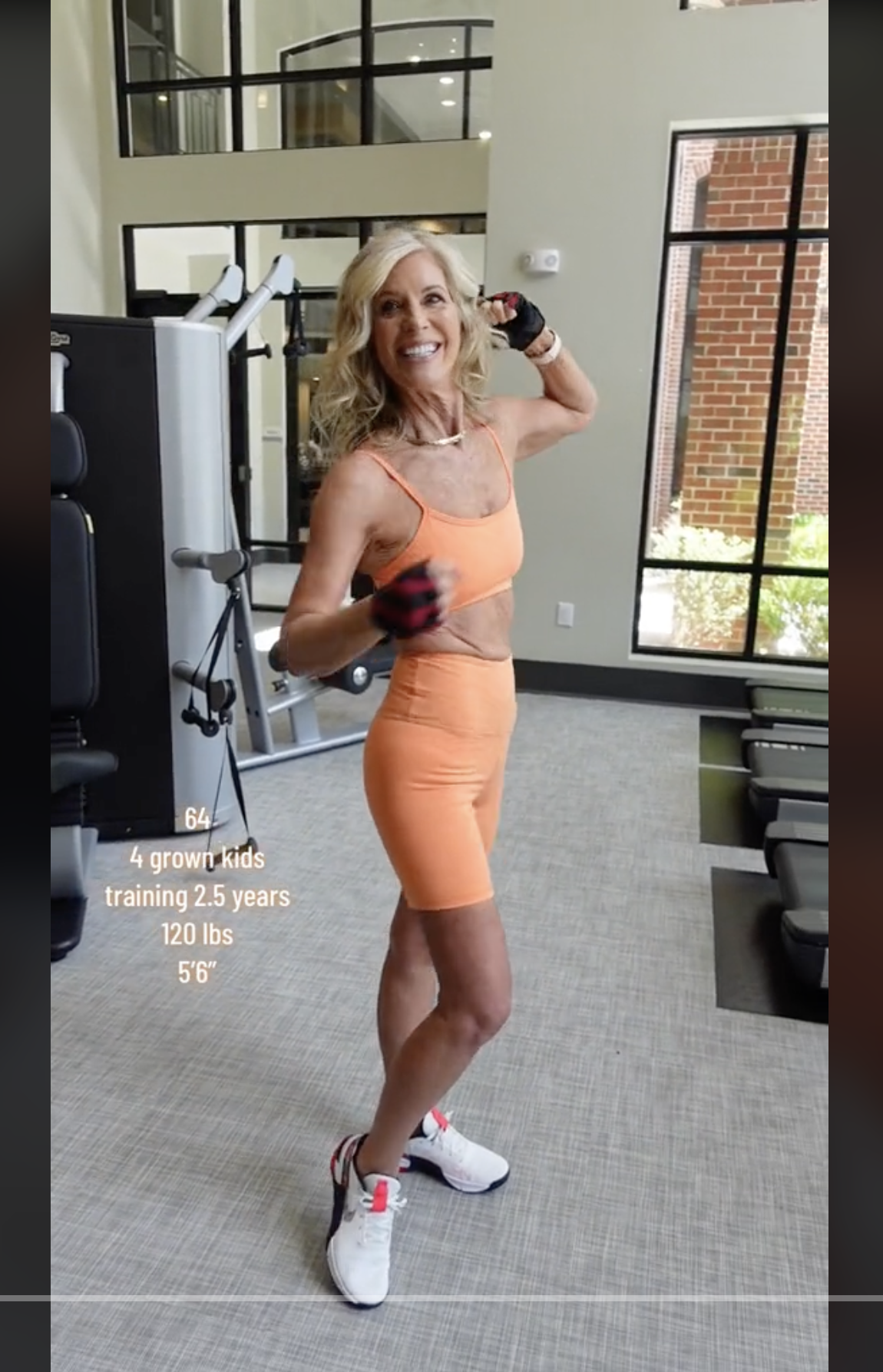 Harrah Brown working out, as seen in a video dated April 24, 2023 | Source: tiktok.com/@harrahbrown