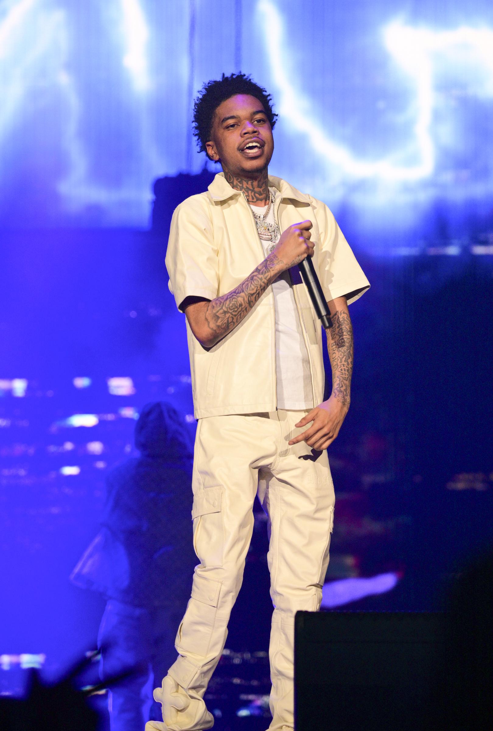 Lil Poppa performing during the CMG Gangsta Art Tour in Atlanta, Georgia on November 26, 2023. | Source: Getty Images