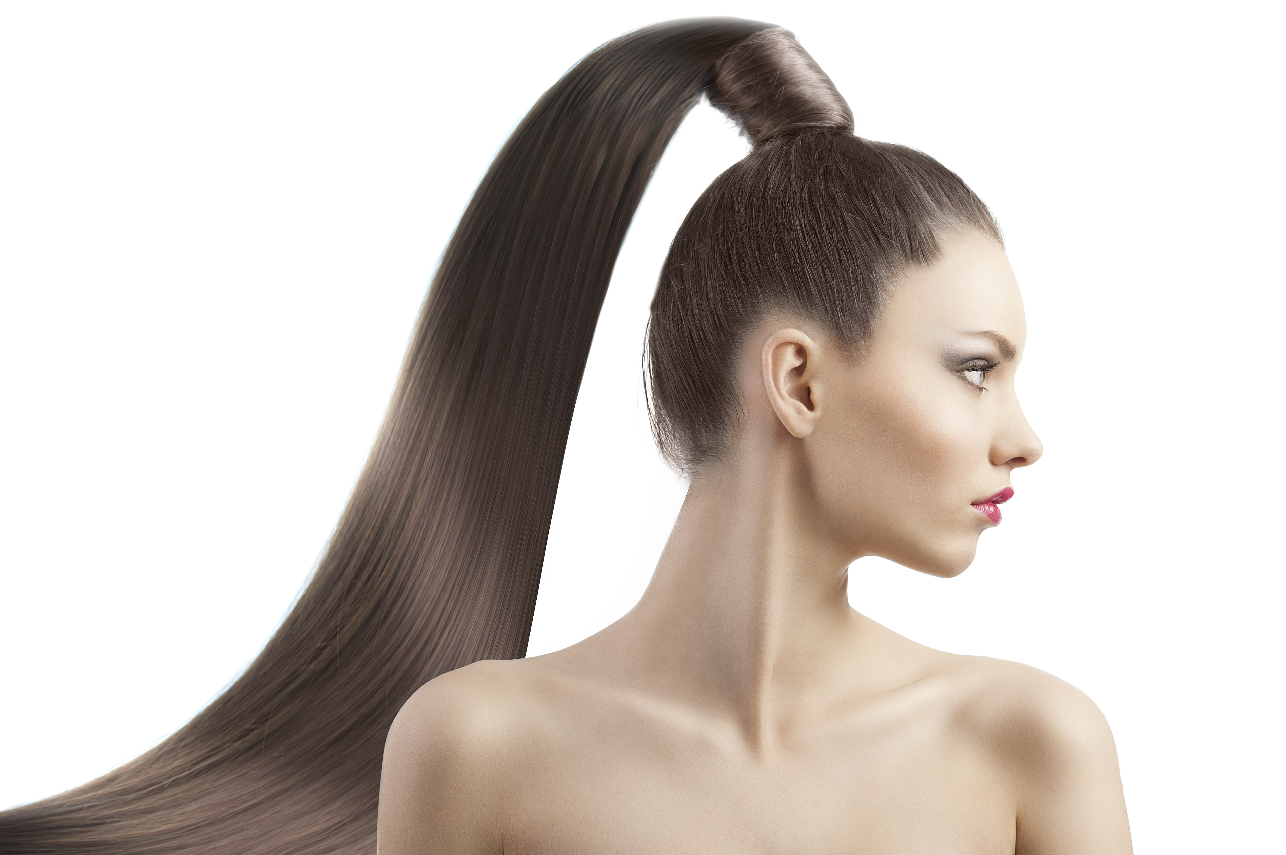 A woman with extremely long hair in a ponytail | Source: Shutterstock