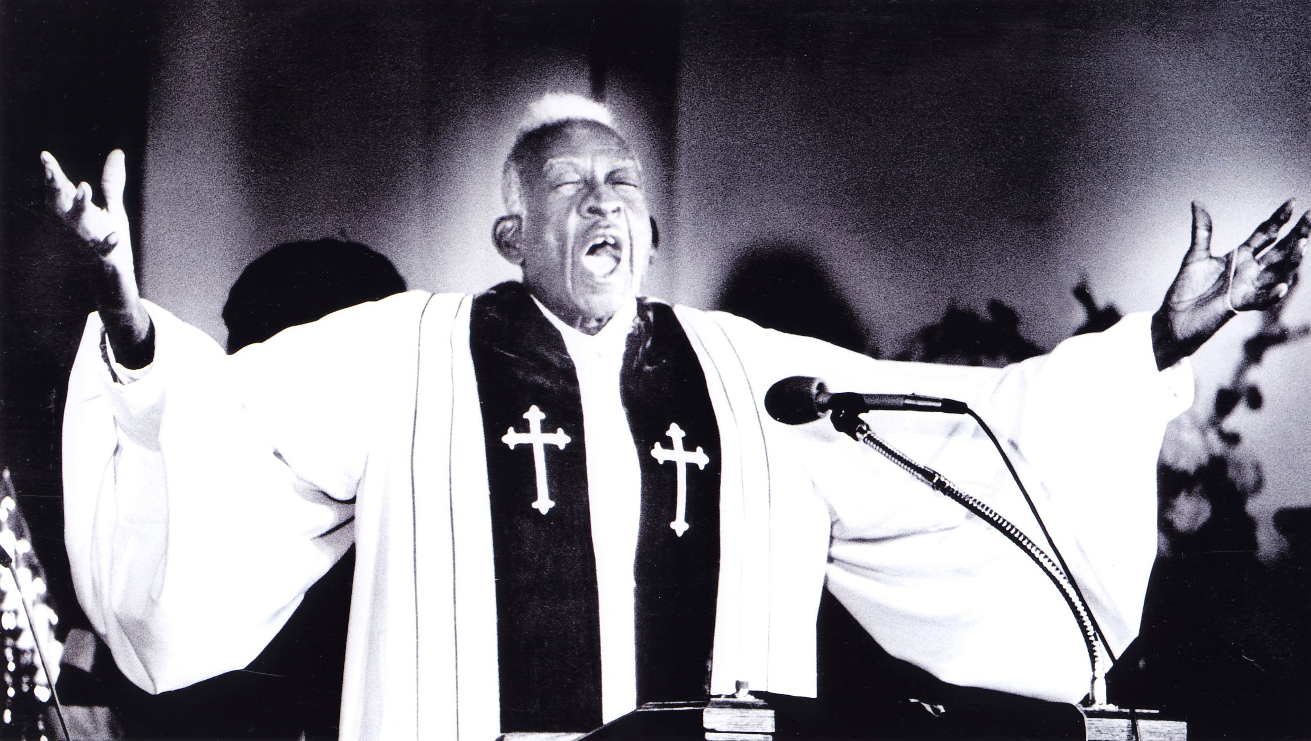 Gospel singer Thomas Dorsey performing "This Far by Faith" at Bible Way | Source: Getty Images