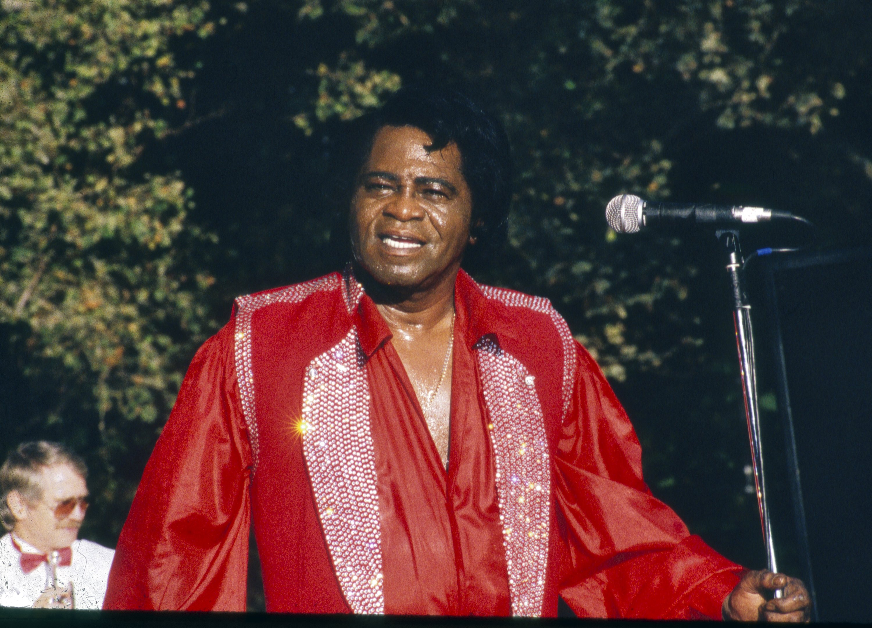 James Brown performing at the Central Park Summerstage Concert series on July 12, 1997, in New York City | Source: Getty Images