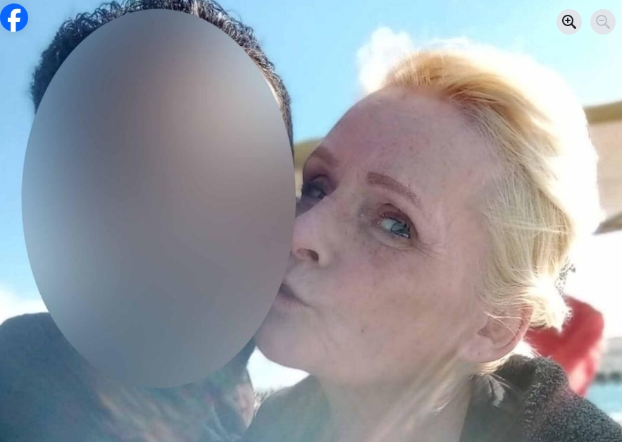 Jacqueline Dube leans in to kiss the Egyptian pastry chef she became engaged to during one of her trips to Egypt, capturing a moment from the relationship that began on TikTok before later unravelling after she returned to the UK and reflected on the emotional and financial toll it had taken. The man's identity has been obscured in the photograph. | Source: Facebook/Daily Express