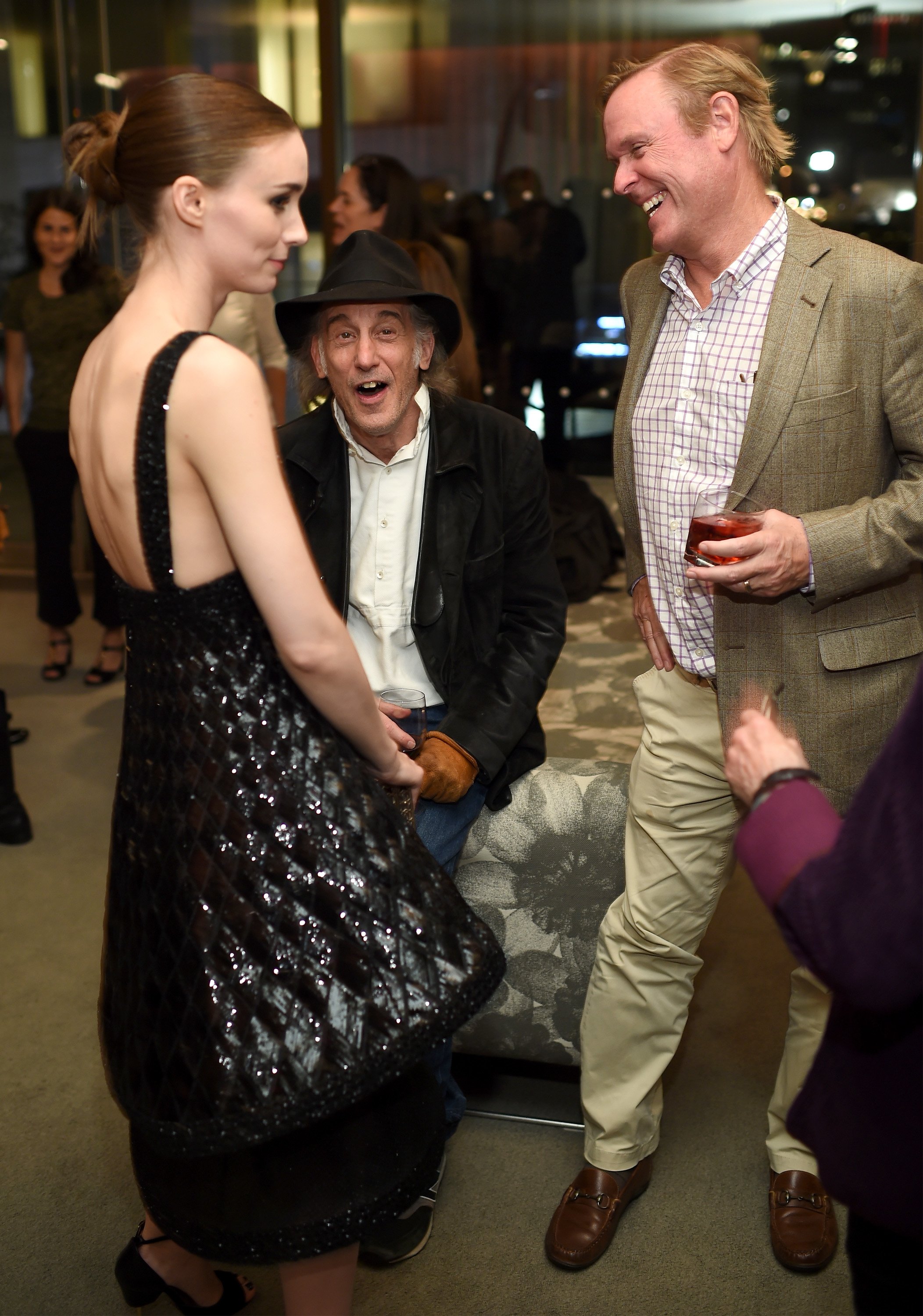 Rooney Mara, Edward Lachman, and Timothy Christopher Mara attend the reception for the premiere of "Carol" on October 9, 2015, in New York City. | Source: Getty Images