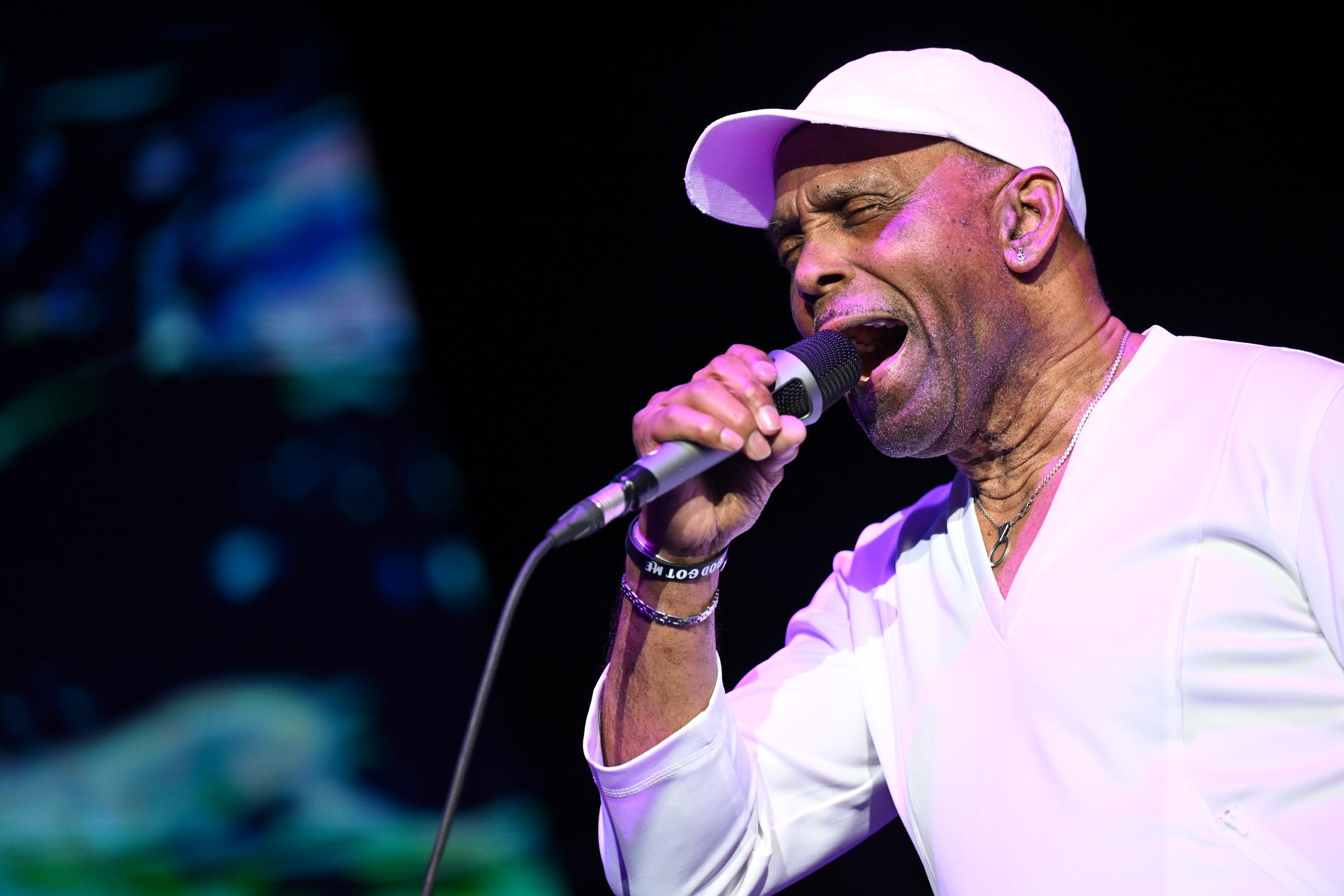 Frankie Beverly of Maze performs onstage during the Frankie Beverly and Maze Farewell Tour in Atlanta, Georgia, on March 22, 2024 | Source: Getty Images