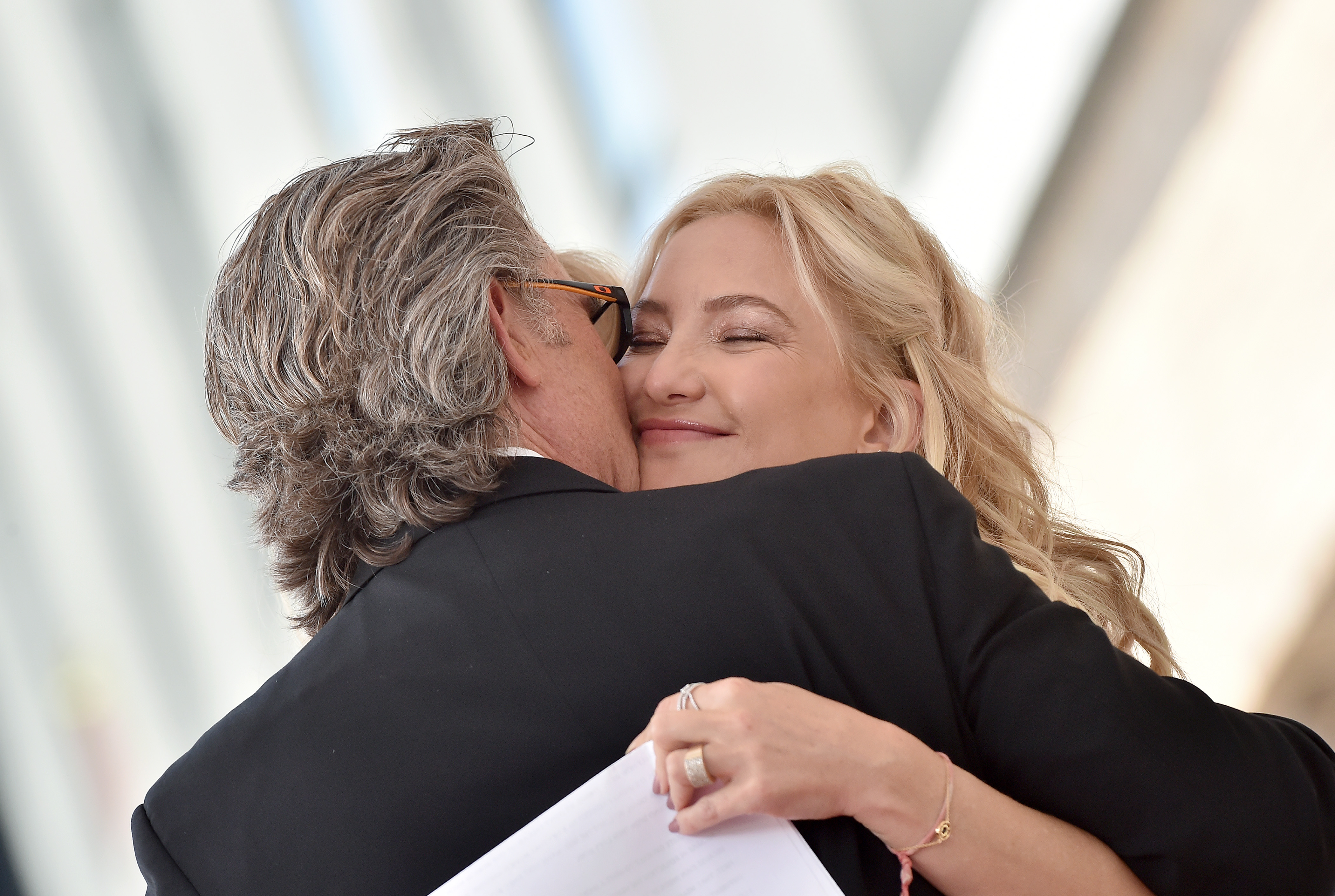 Kurt Russell and Kate Hudson attend the ceremony honoring Goldie Hawn and Russell with a double-star ceremony on the Hollywood Walk of Fame on May 4, 2017 in Hollywood, California. | Source: Getty Images