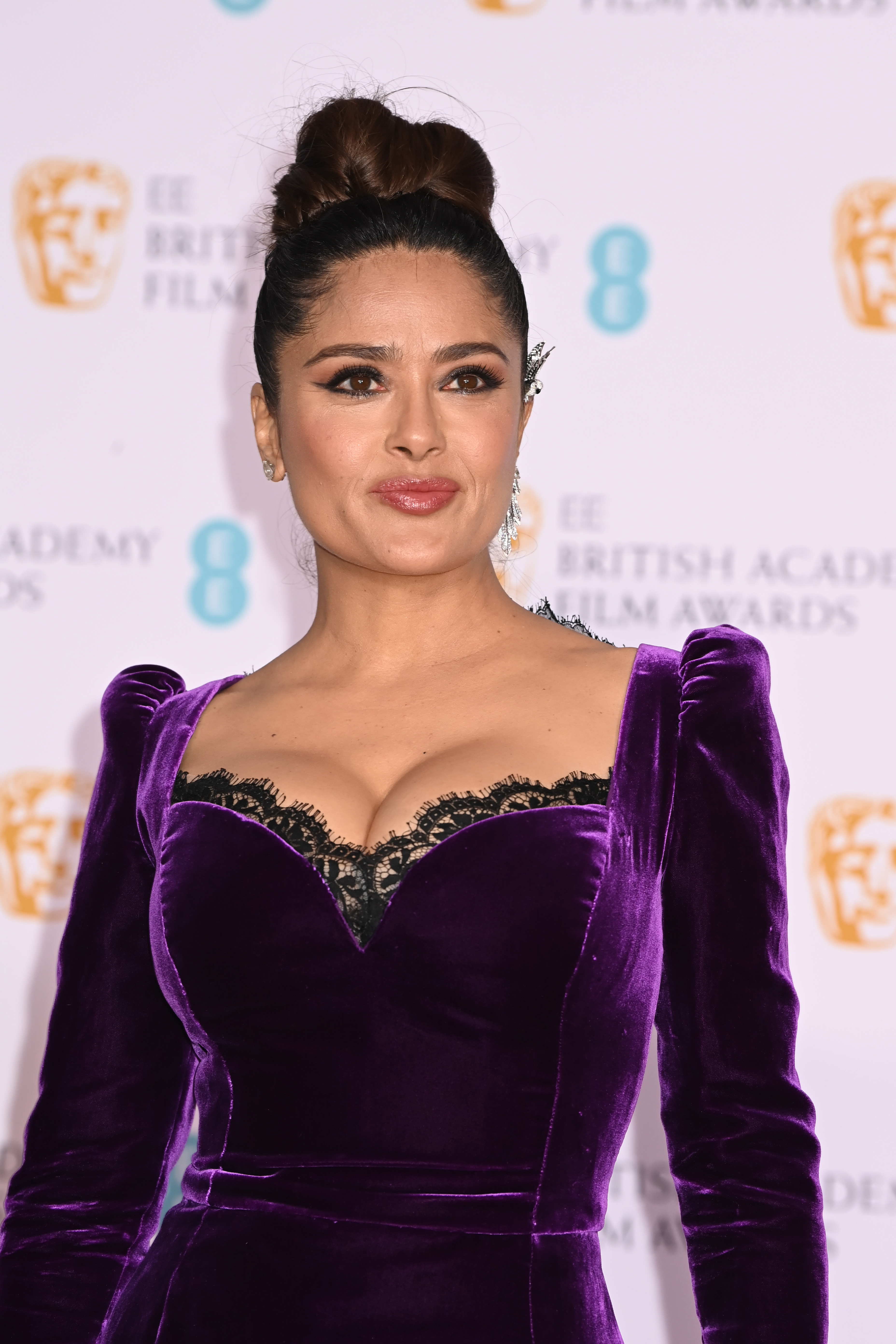 Salma Hayek on March 13, 2022 in London, England. | Source: Getty Images