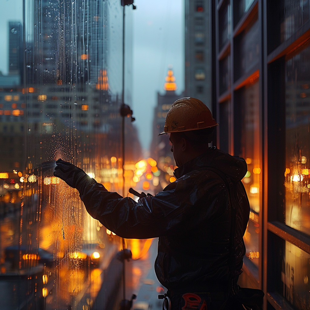 A window washer | Source: Midjourney