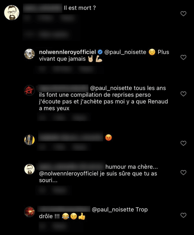 Capture d'écran de la story Instagram de Nolwenn Leroy | Photo : Instagram/nolwennleroyofficiel/