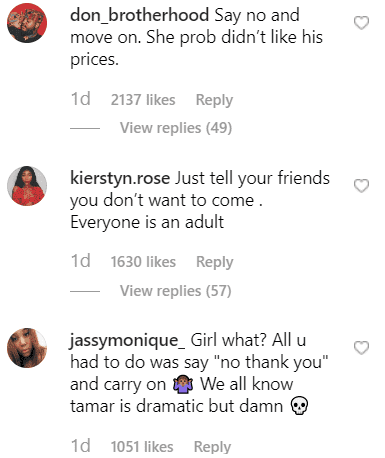 Screenshot of fan comments | Photo: Instagram/theshaderoom