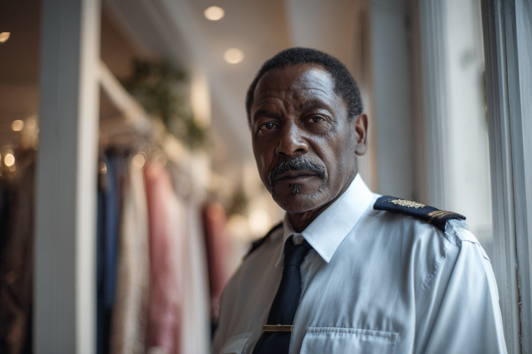 A security guard in a clothing store | Source: Midjourney