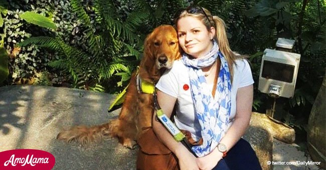 Blind woman cries after being denied access to a cafe over 'hygienic reasons' due to her dog