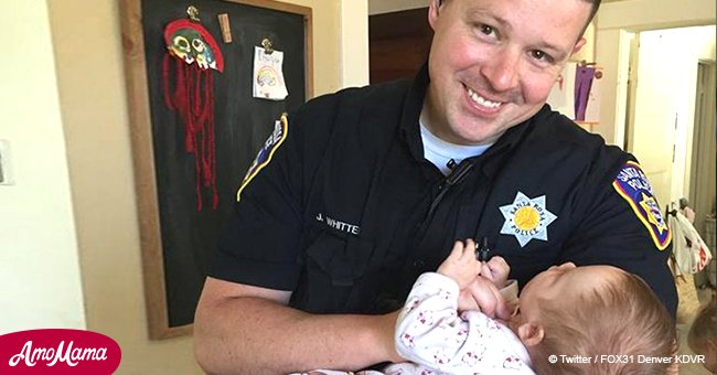 Police officer adopts baby of homeless woman with drug addiction that he helped while on duty