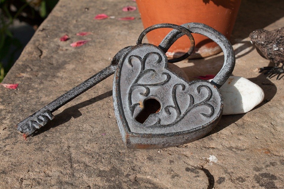 Amuleto llave y candado | Imagen tomada de: Pixabay