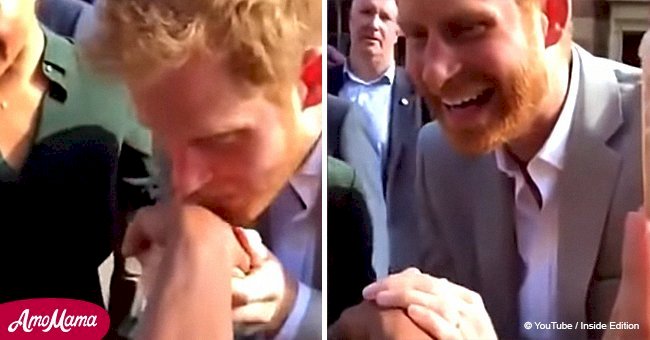 Prince Harry greets a fan with a heartwarming kiss 