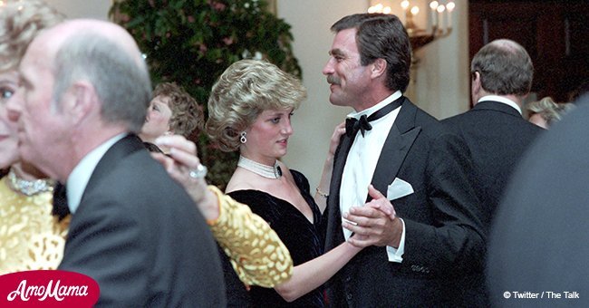 Rare photos of 24-year-old Diana dancing with Tom Selleck and Clint Eastwood