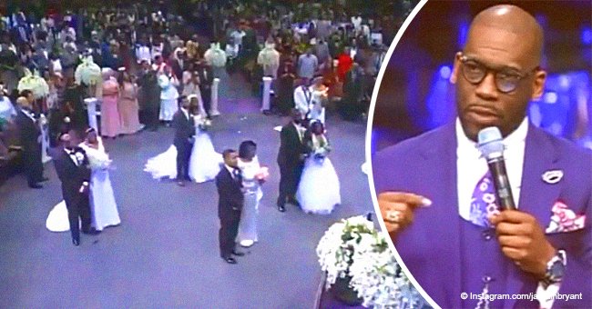 Pastor Jamal Bryant Goes Viral After Officiating Mass Wedding And Providing Free Gowns And Tuxedos 5156