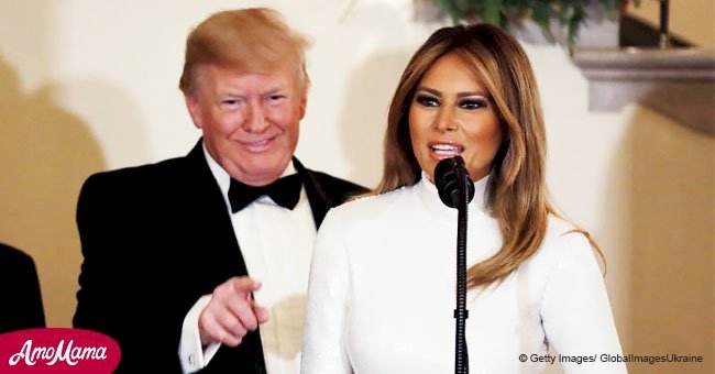 Melania Trump dazzles in a sparkling white dress at Congressional Ball
