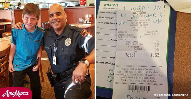 9-year-old pays for cop's breakfast, leaves inspiring note