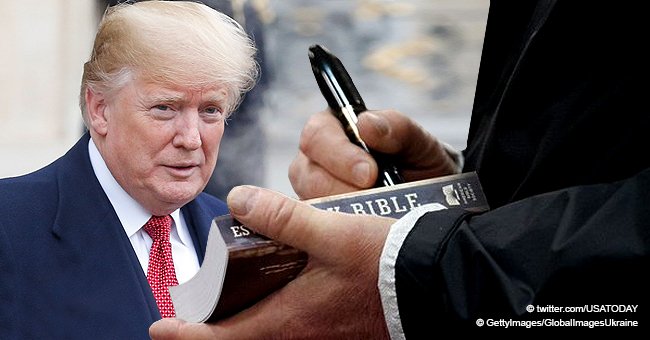 Donald Trump Signs Bibles for Tornado Survivors in Alabama