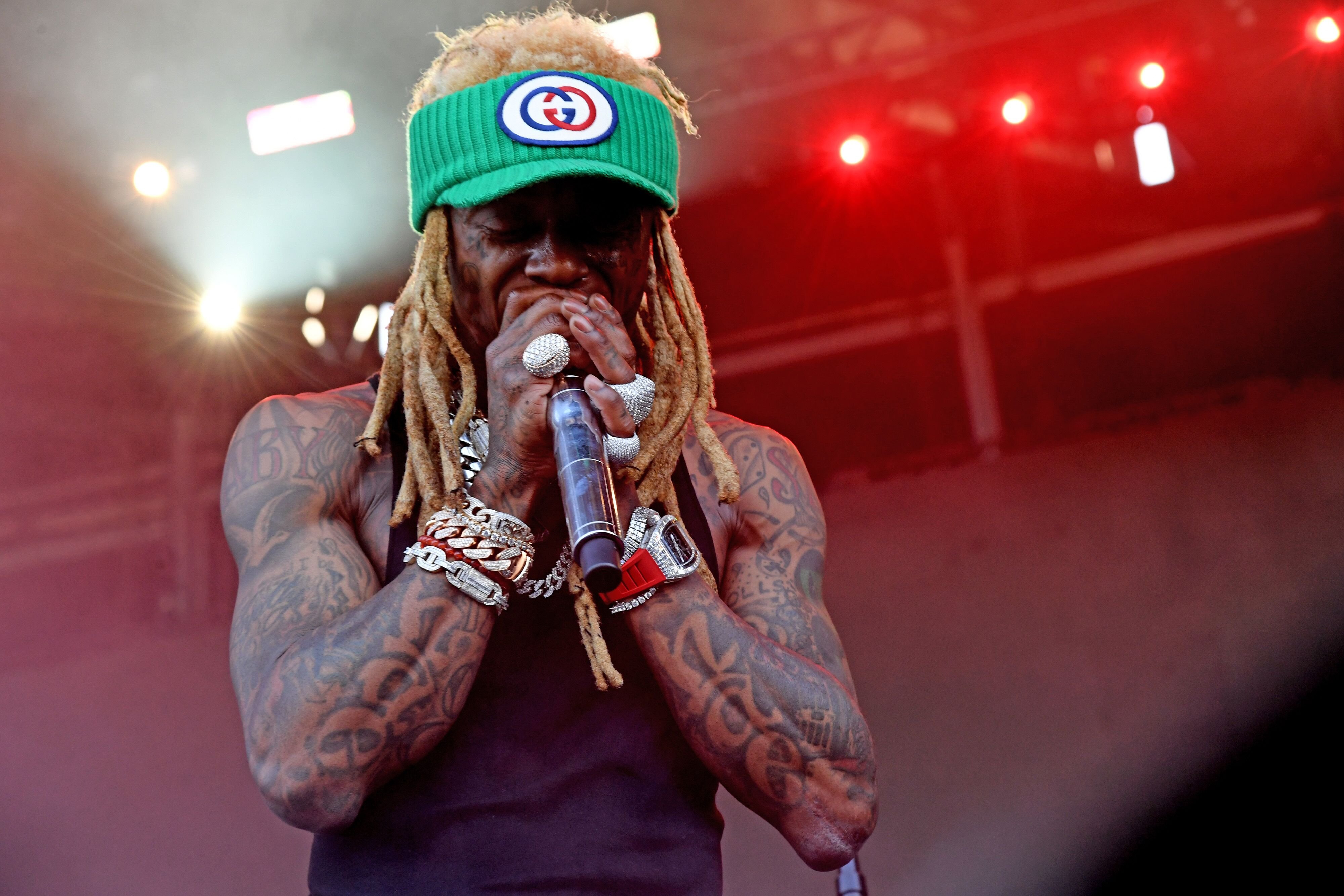 Lil Wayne performing onstage at a concert | Source: Getty Images/GlobalImagesUkraine