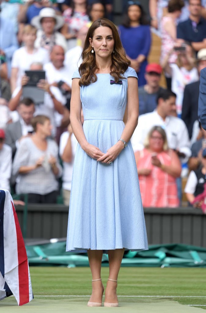 Kate Middleton during Men's Finals Day of the Wimbledon Tennis Championships. | Source: Getty Images