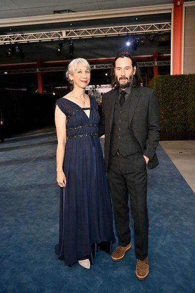 Alexandra Grant (L) and Keanu Reeves attend the 2019 LACMA Art + Film Gala Presented By Gucci at LACMA on November 02, 2019 in Los Angeles, California | Photo: Getty Images