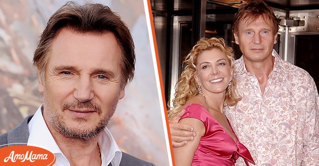 (L) Actor Liam Neeson arriving at the Los Angeles premiere of "Battleship" at the Nokia Theatre L.A. Live on May 10, 2012 in Los Angeles, California. (R) Natasha Richardson and her husband Liam Neeson during "Asylum" New York City premiere at MGM Screening Room in New York City, New York. / Source: Getty Images