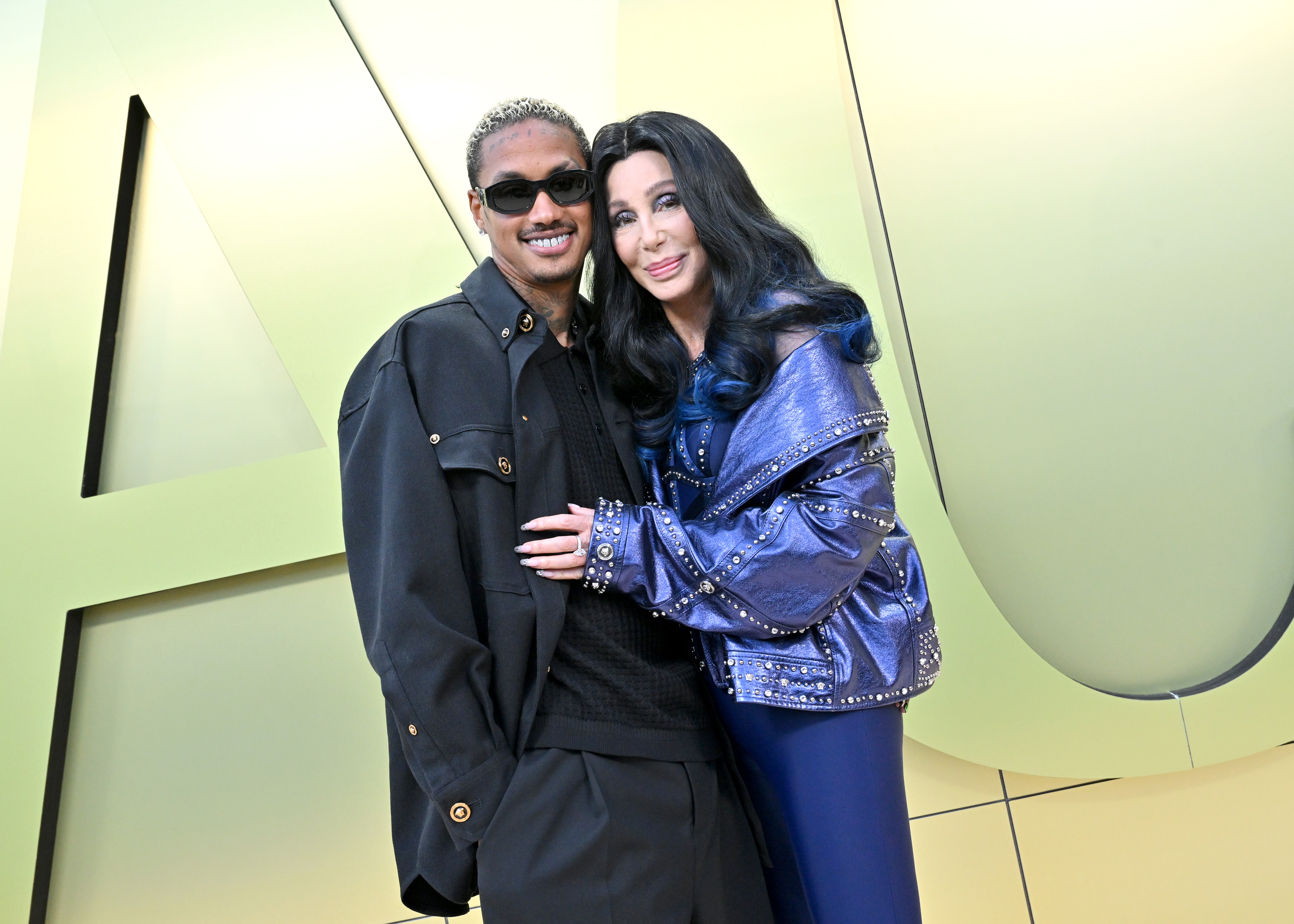 Alexander Edwards and Cher attend the Versace FW23 Show at Pacific Design Center on March 09, 2023 in West Hollywood, California. | Source: Getty Images