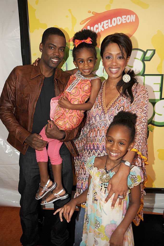 Chris Rock, Malaak Compton-Rock, and their daughters Lola and Zahara at Nickelodeon's 2009 Kids' Choice Awards at UCLA's Pauley Pavilion on March 28, 2009 in Westwood, California. | Source: Getty Images