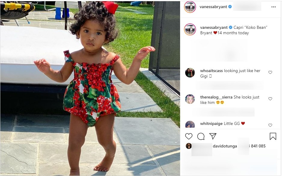 Vanessa and Kobe Bryant's daughter Capri "Koko Bean" turns 14 months old. | Source: Instagram/vanessabryant