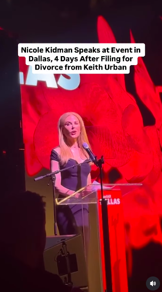 Nicole Kidman speaking about Taylor Sheridan at the amfAR Gala in Dallas, Texas, posted on October 5, 2025. | Source: Instagram/people