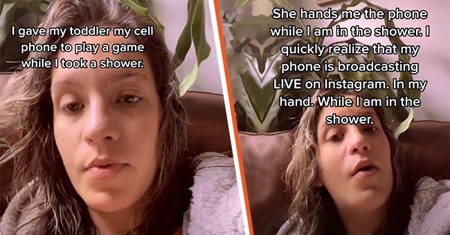 A mother was embarrassed after her daughter walked in on her in the shower and broadcasted her livestream on Instagram. | Photo: tiktok.com/bri.anna89