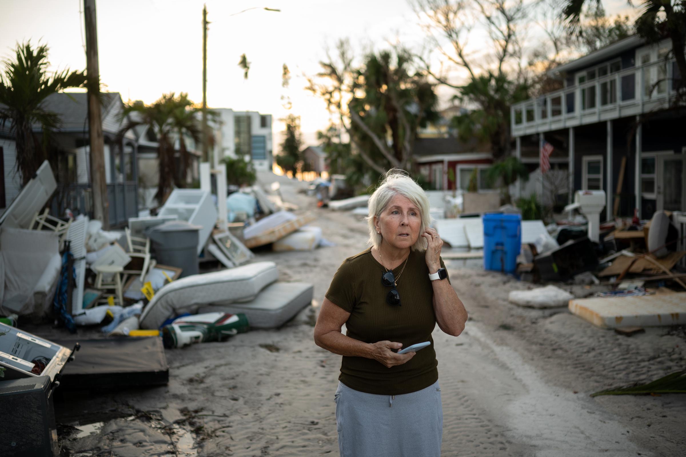 Streets were filled with debris after Hurricane Helene, as seen on October 10, 2024 | Source: Getty Images