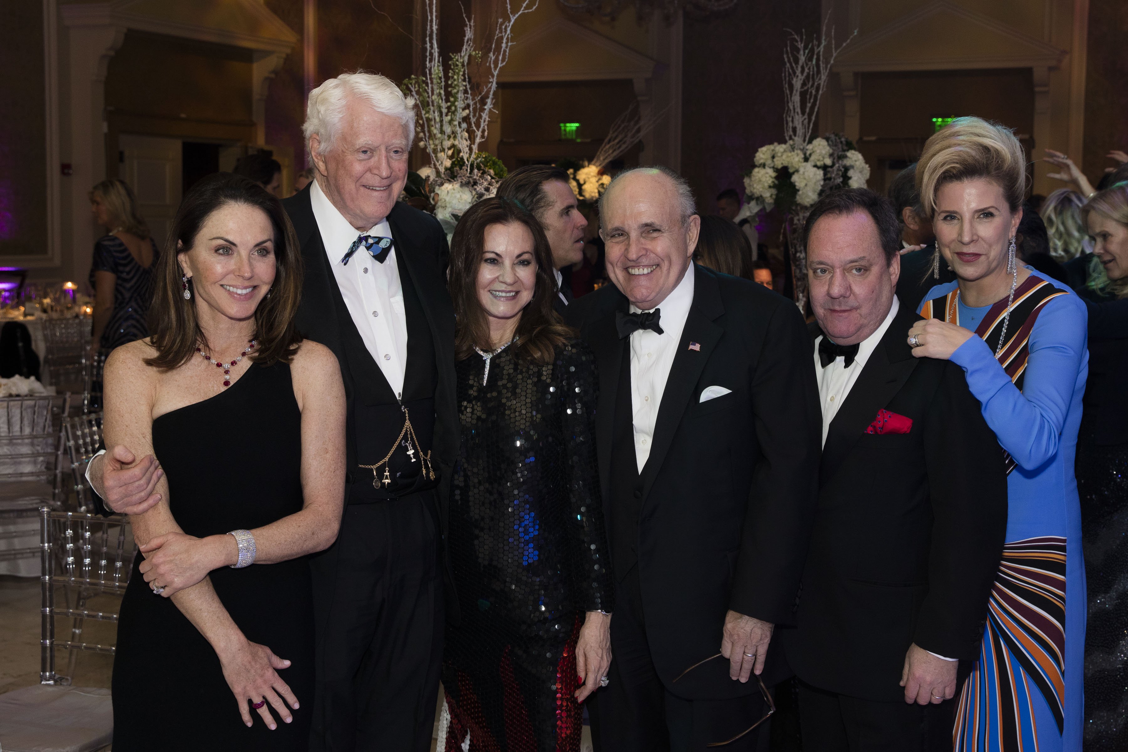 (L-R) Bridget Koch, Bill Koch, Judith Giuliani, Rudy Giuliani, James L. Nederlander and Margo Nederlander attend Boys and Girls Clubs of Palm Beach County Celebrate the 36th Annual Winter Ball at The Breakers on February 3, 2017, in Palm Beach, FL. | Source: Getty Images