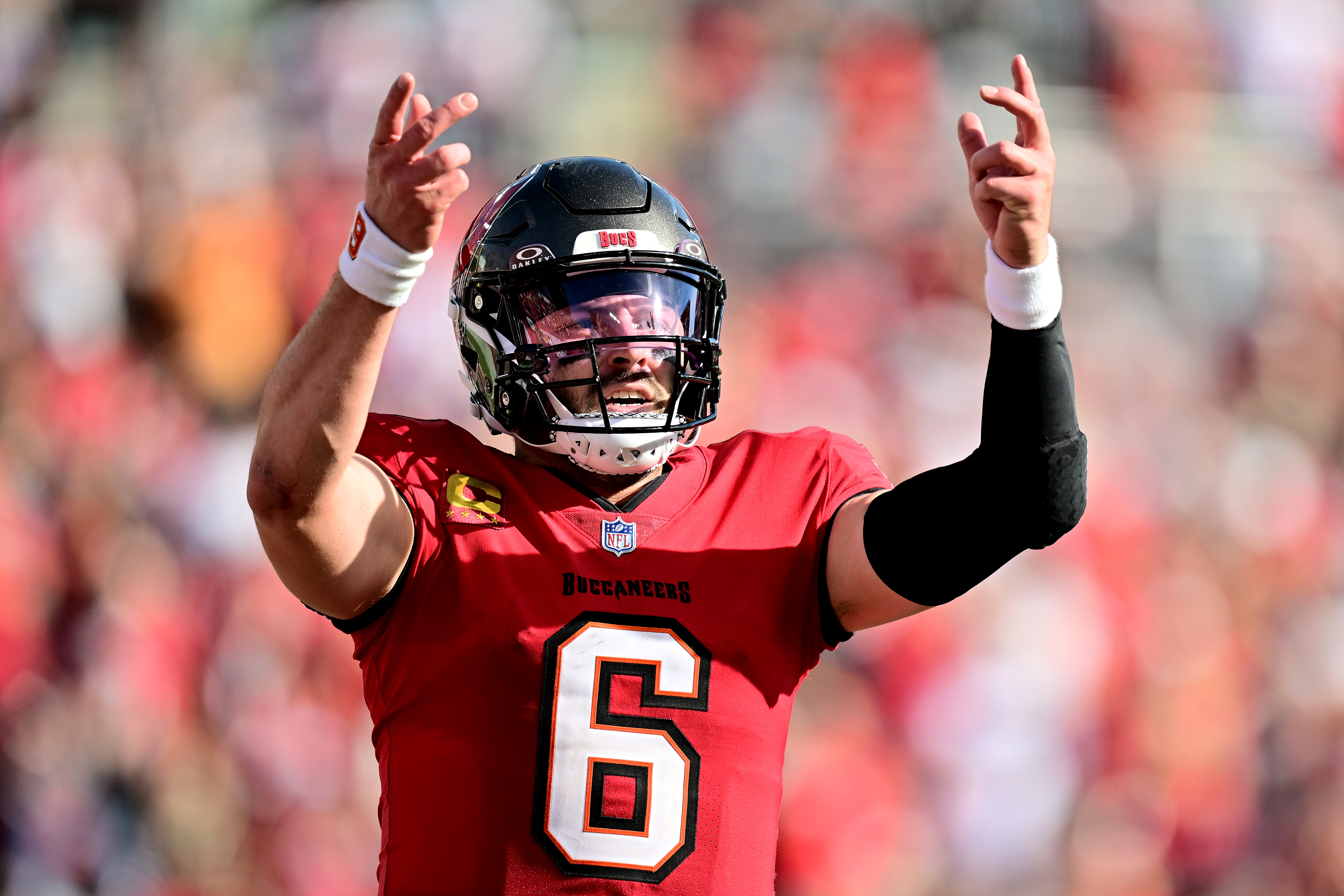 Baker Mayfield #6 of the Tampa Bay Buccaneers on January 5, 2025, in Tampa, Florida | Source: Getty Images