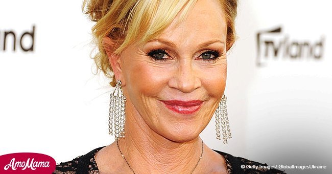 Melanie Griffith shares a sweet snap of her ex-hubby cuddling up to their grown-up daughter