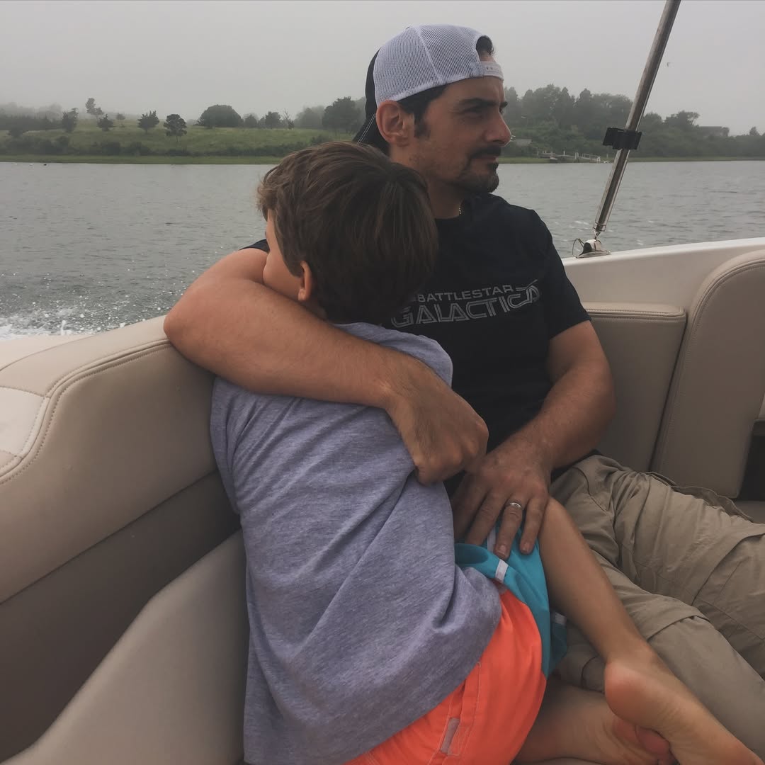 Brad Paisley and his son from a post dated June 17, 2024. | Source: Instagram/kimberlywilliamspaisley