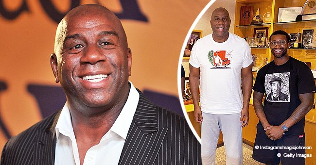 See Striking Resemblance Between Magic Johnson His Firstborn Son Andre In New Photos Together