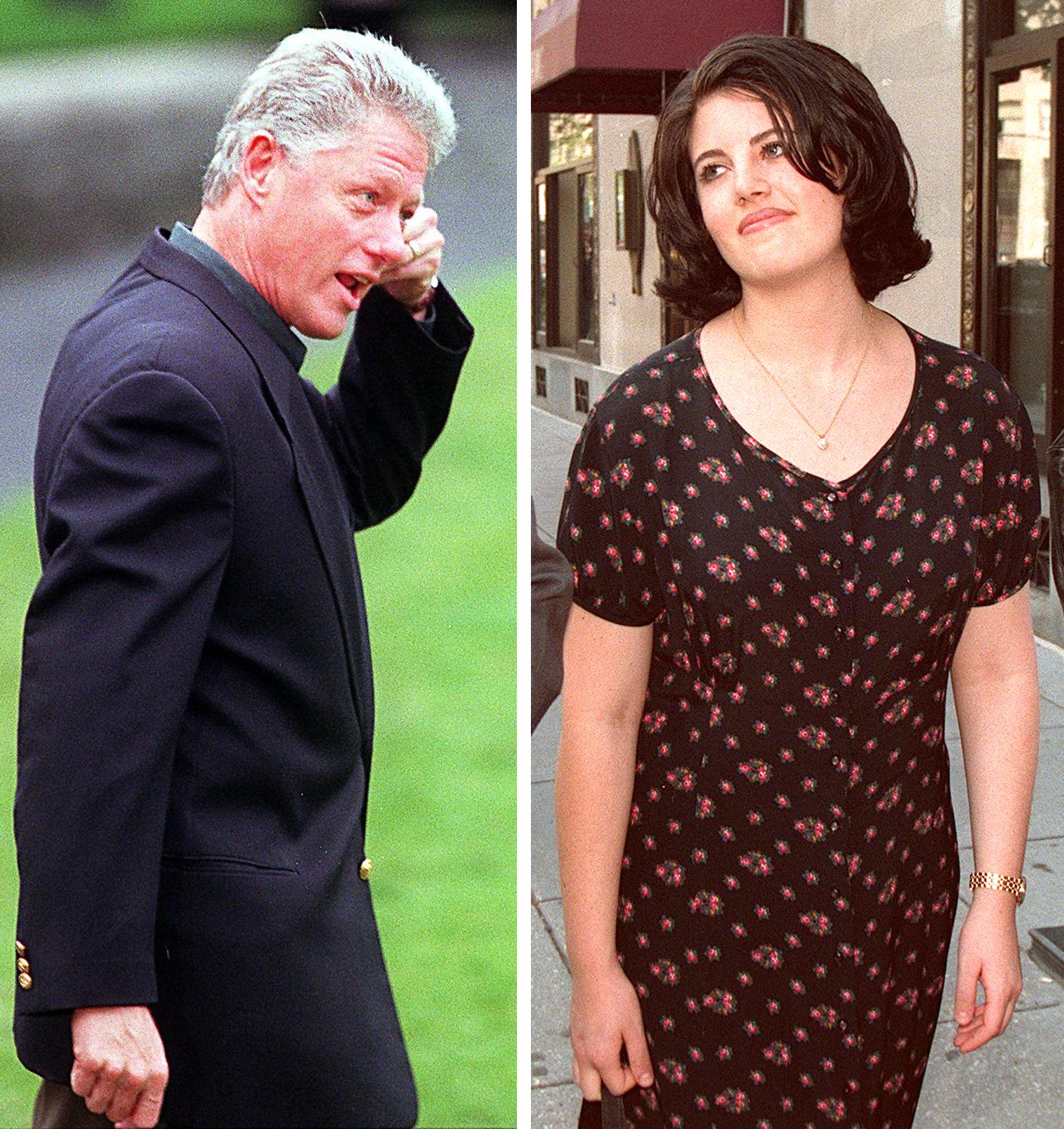 A side-by-side photo of Bill Clinton and Monica Lewinsky dated August 14, 1998 | Source: Getty Images