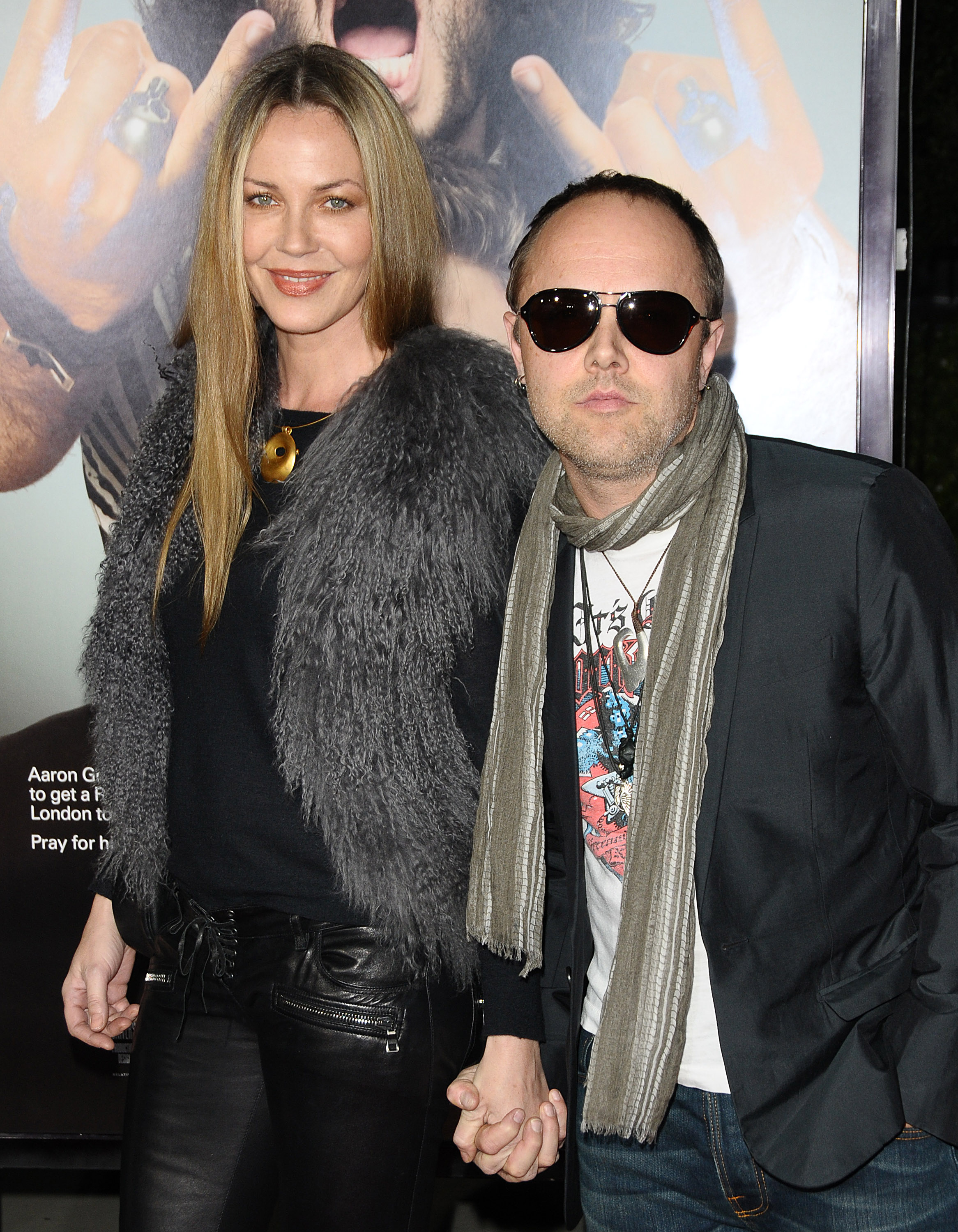 Connie Nielsen and Lars Ulrich at the premiere of "Get Him To The Greek" on May 25, 2010, in Los Angeles, California. | Source: Getty Images