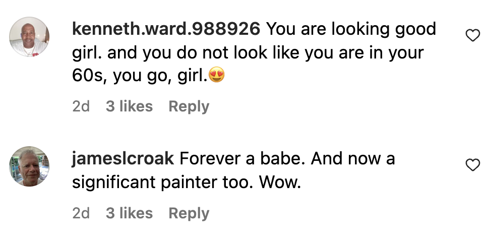 Fan comments on Sharon Stone's recent Instagram post dated November 2023 | Source: Instagram.com/sharonstone