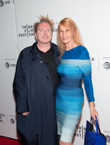 Johnny Rotten and Nora Forster at Spring Studios on April 21, 2017 in New York City. | Photo: Getty Images