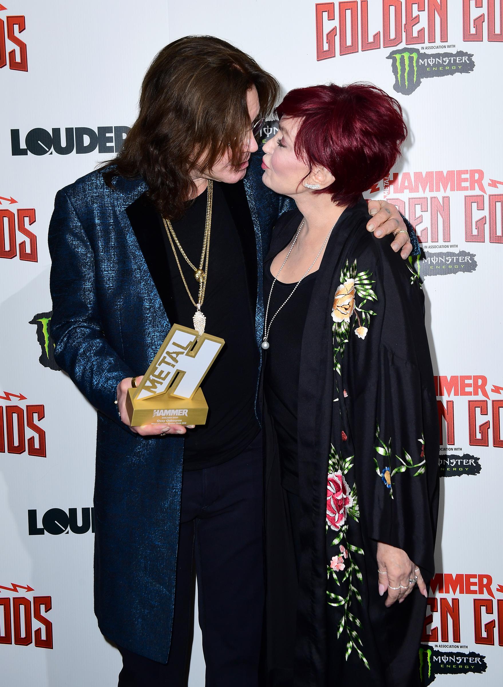Ozzy and Sharon Osbourne during the Metal Hammer Golden Gods Awards 2018 on June 11 in London, England. | Source: Getty Images