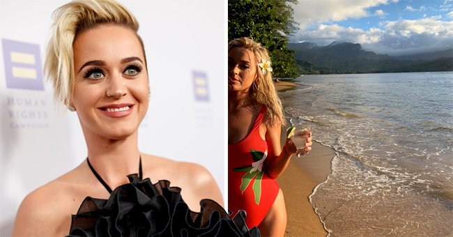Katy Perry stuns in bright red one-piece swimsuit | Photo: Getty Images | instagram.com/katyperry