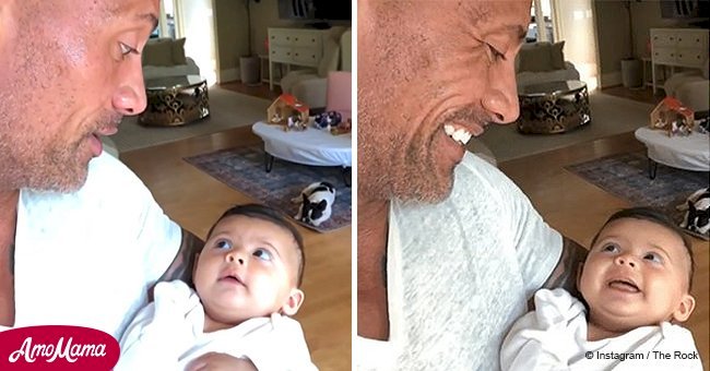 Dwayne Johnson's cute conversation with his daughter quickly goes viral