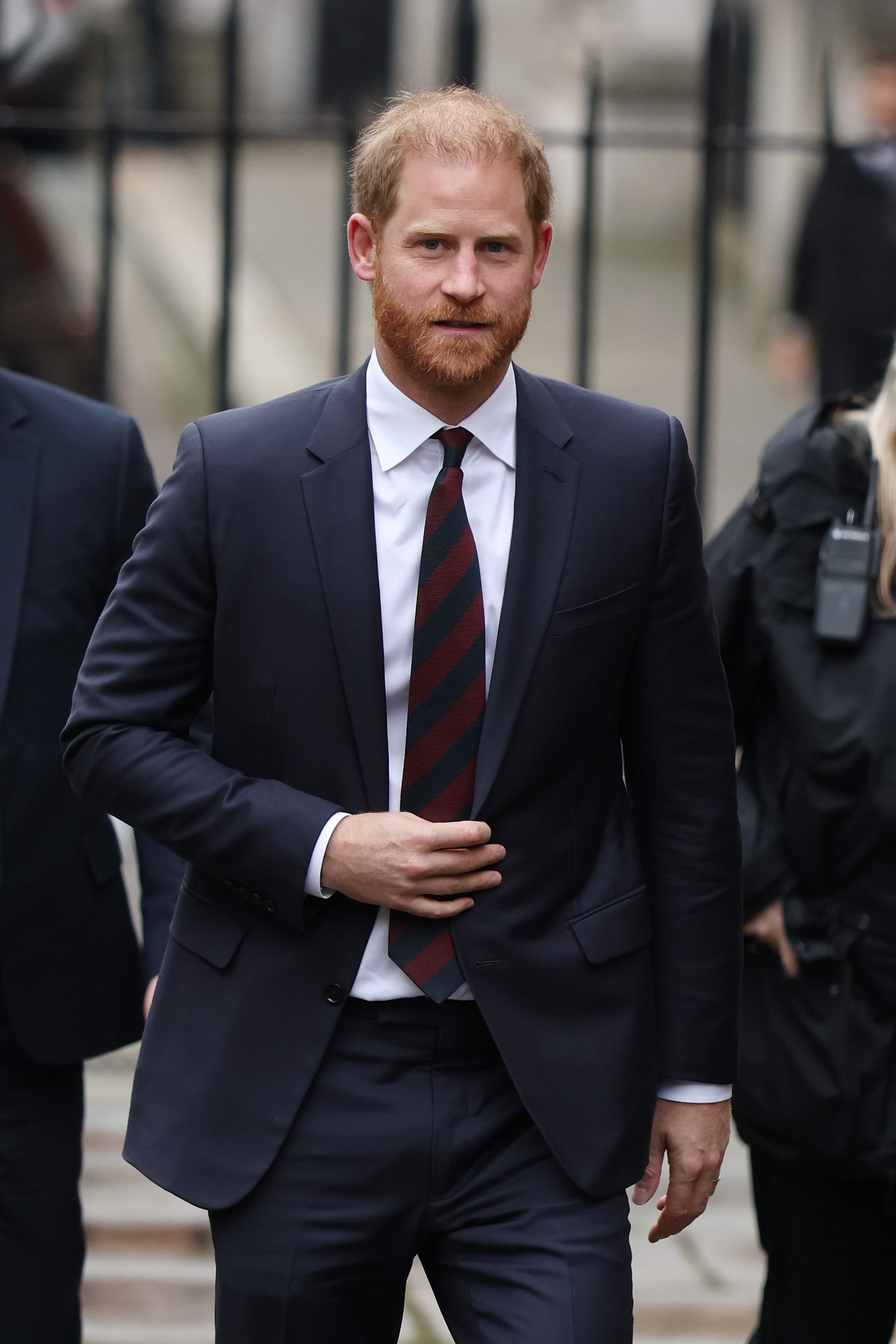 Prince Harry departs from a court case against Associated Newspapers Ltd at The Royal Courts of Justice on January 21, 2026 in London, England | Source: Getty Images