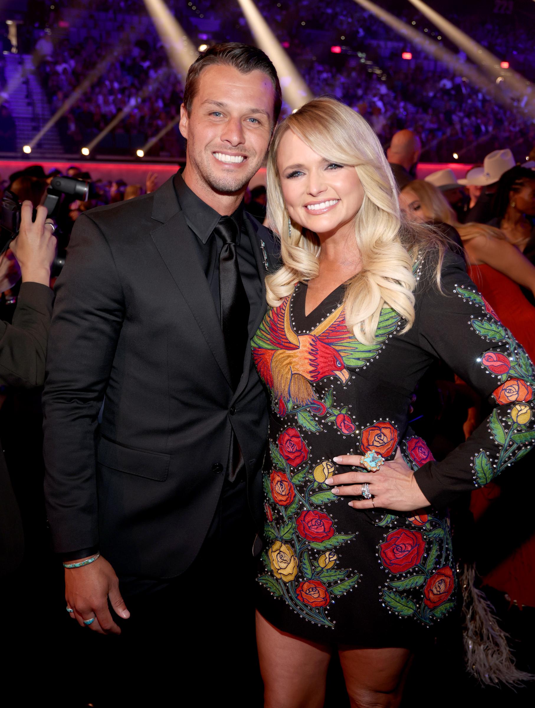 Miranda Lambert and Brendan McLoughlin posed together during the ACM Awards in Las Vegas | Source: Getty Images