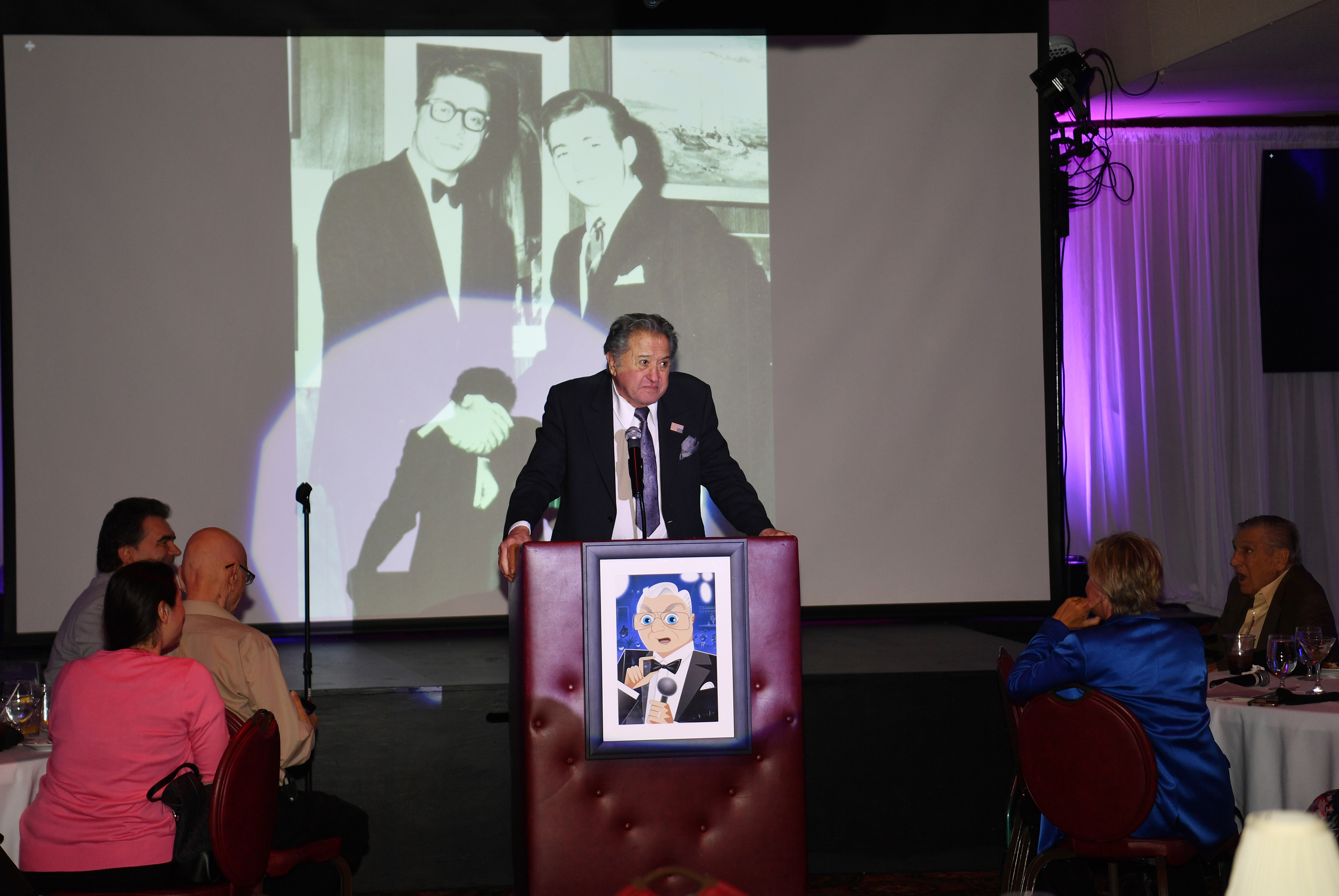 Nelson Sardelli speaking during Pat Cooper's Celebration of Life event at the Italian American Club on July 30, 2023, in Las Vegas, Nevada. | Source: Getty Images